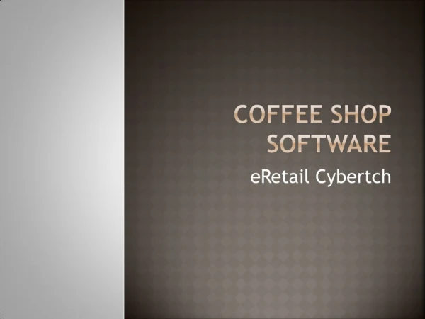 coffee shop software