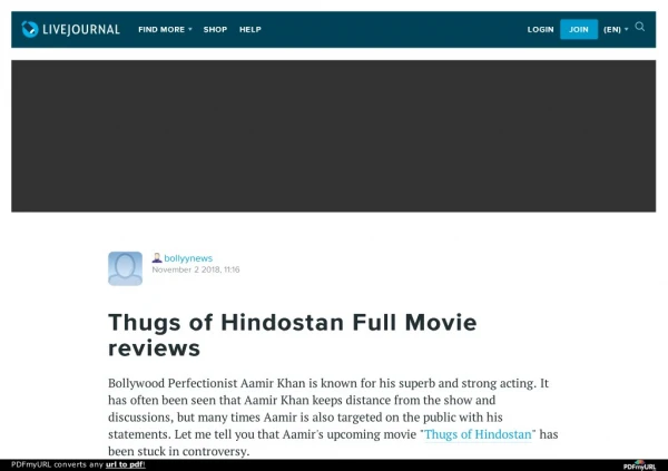 Thugs of Hindostan Full Movie reviews