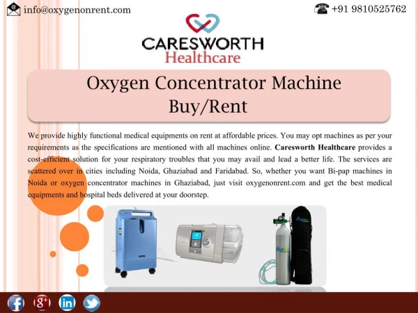 Best oxygen machine suppliers in Delhi, Noida | Caresworth Healthcare