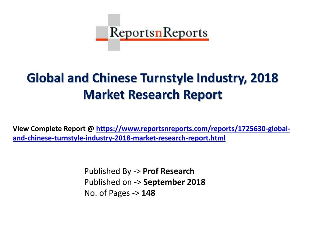global and chinese turnstyle industry 2018 market