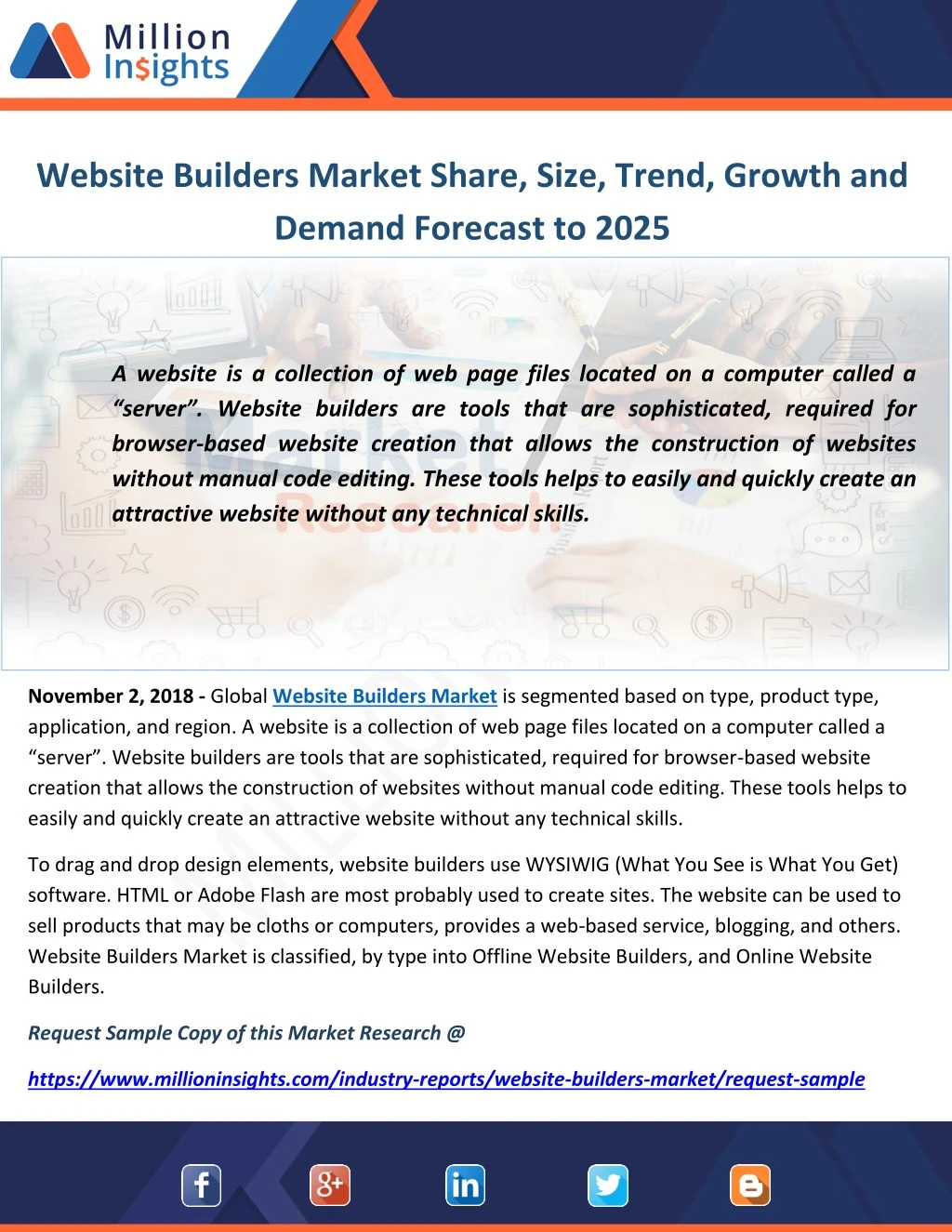 website builders market share size trend growth