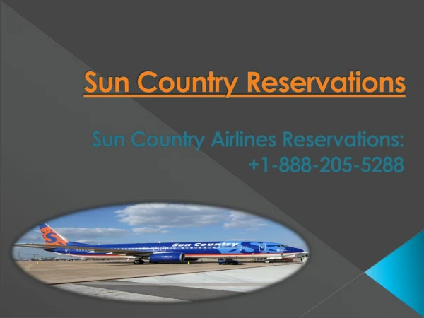 Sun Country Reservations used for flight booking