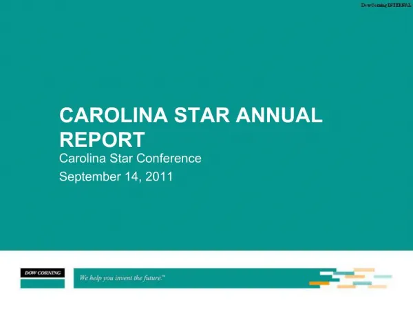 CAROLINA STAR ANNUAL REPORT