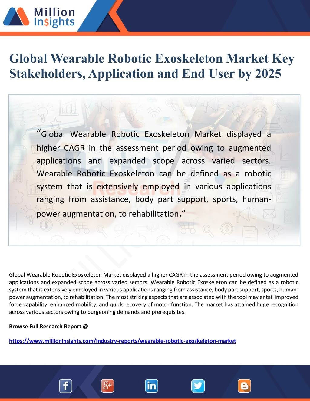 global wearable robotic exoskeleton market