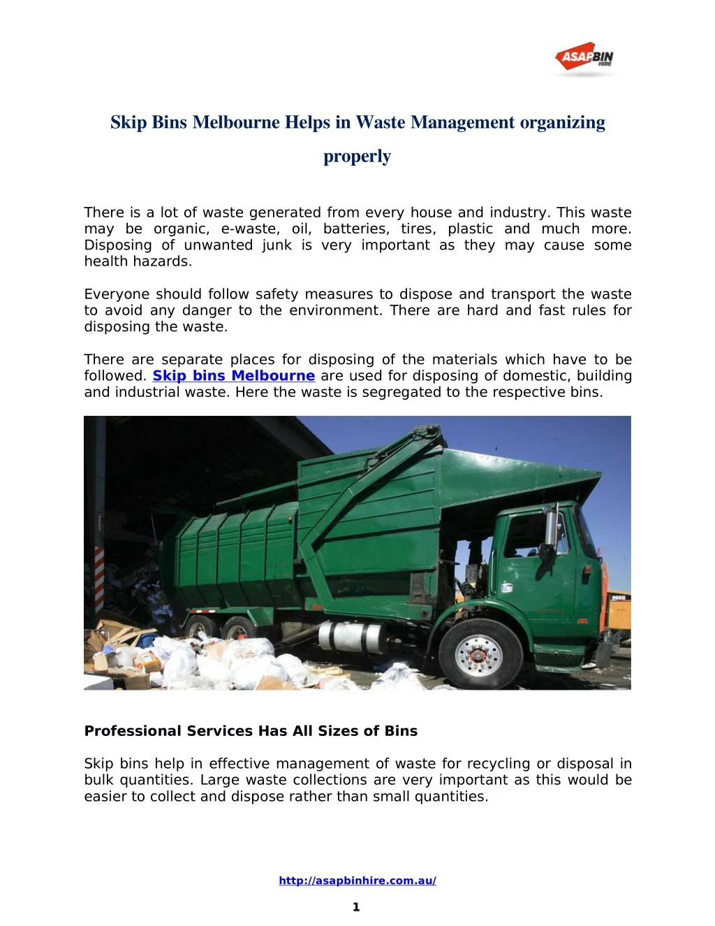 skip bins melbourne helps in waste management