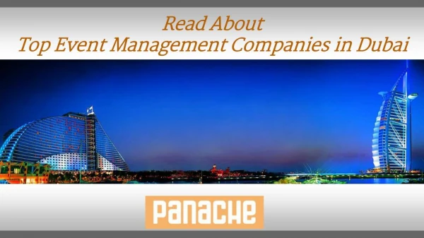 Top Event Management Companies in Dubai
