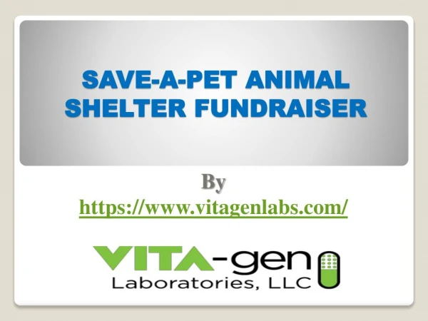 SAVE-A-PET ANIMAL SHELTER FUNDRAISER