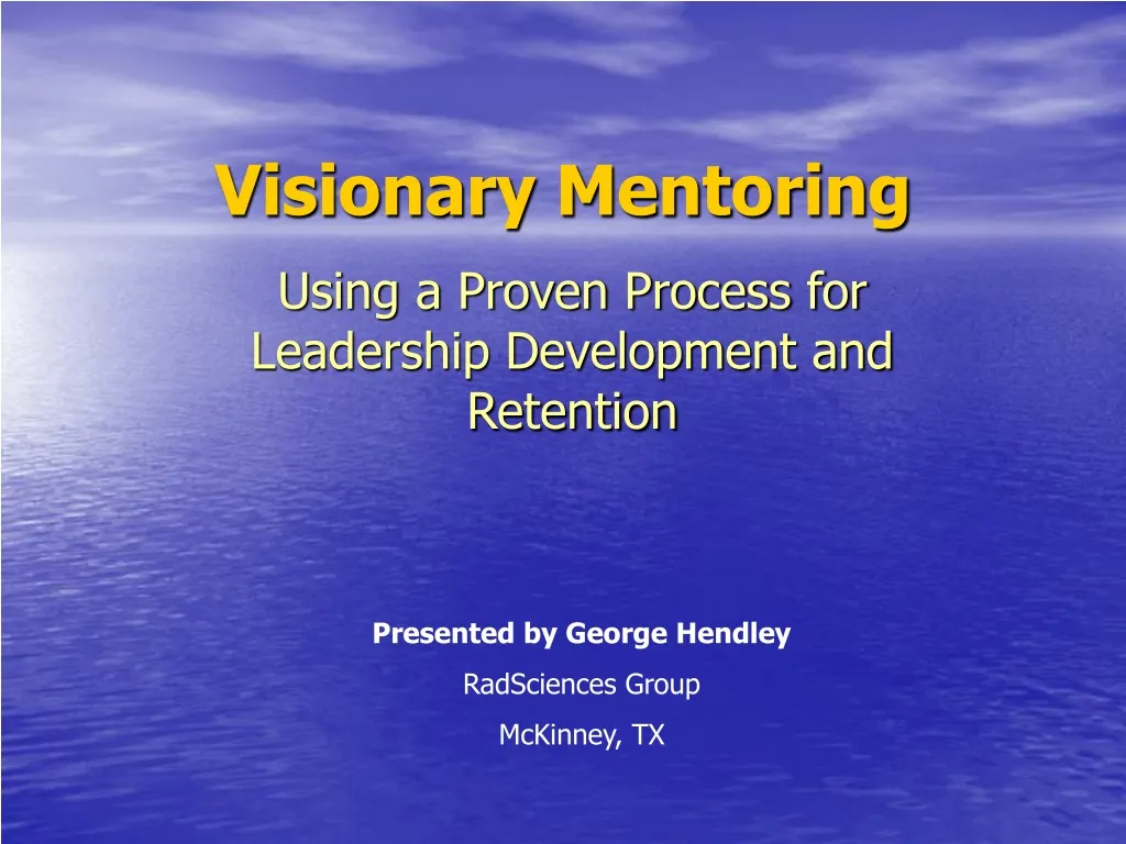 visionary mentoring