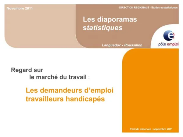 Regard sur le march du travail :