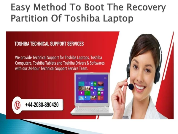 Easy Method To Boot The Recovery Partition Of Toshiba Laptop?