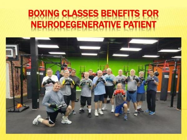 Boxing classes benefits for neurodegenerative patient