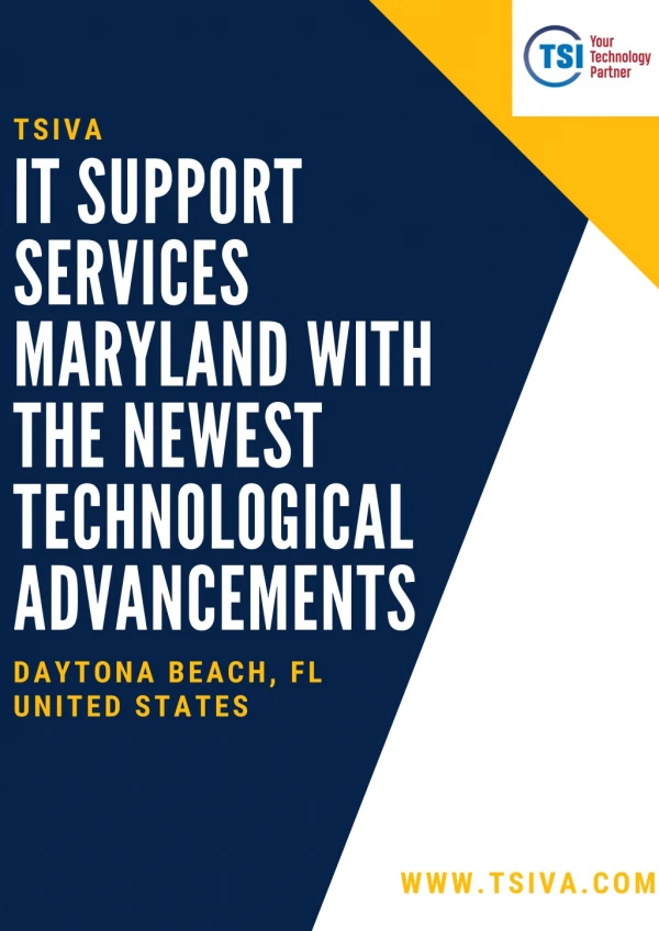 IT Support Services Maryland With The Newest Technological Advancements