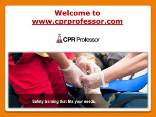 Online First Aid Certification - slide 1