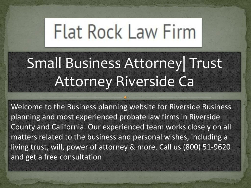 small business attorney trust attorney riverside