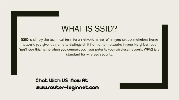 What is SSID