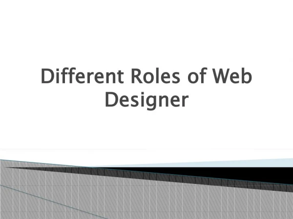 Different Roles of Web Designer