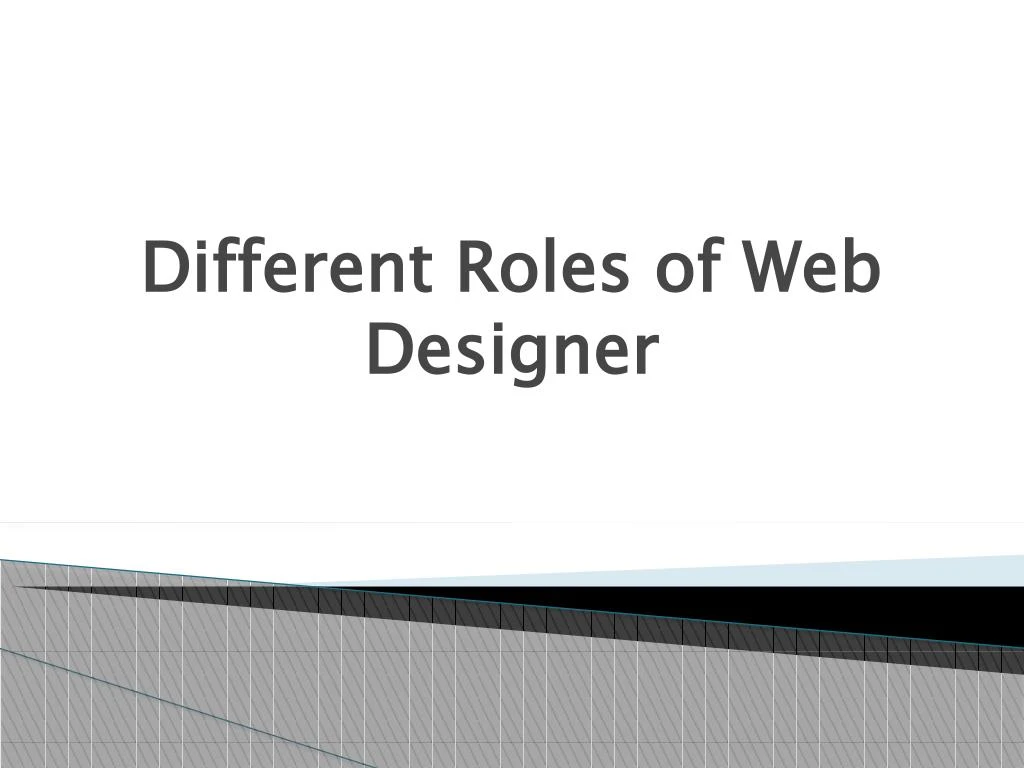 different roles of web designer