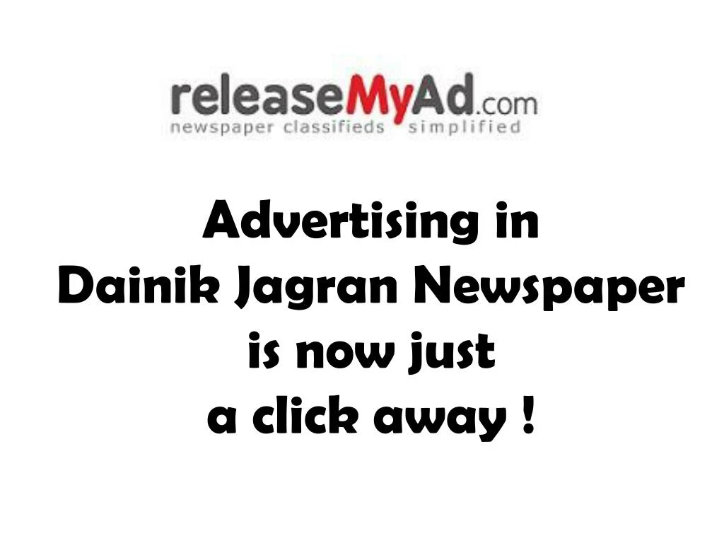 advertising in dainik jagran newspaper is now just a click away