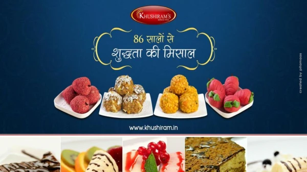 Best Sweets Shop In Ludhiana, Punjab and India - Khushiram Sweets