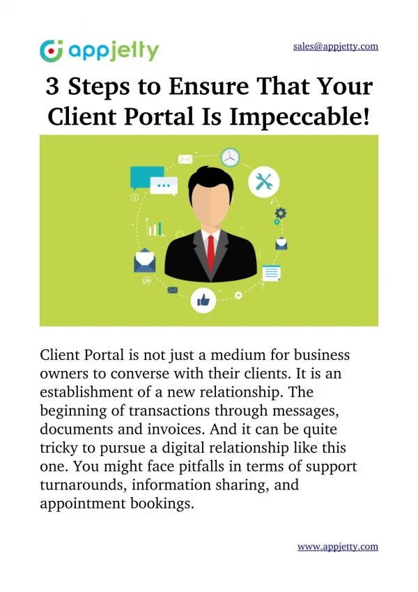 3 Steps to Ensure That Your Client Portal Is Impeccable!