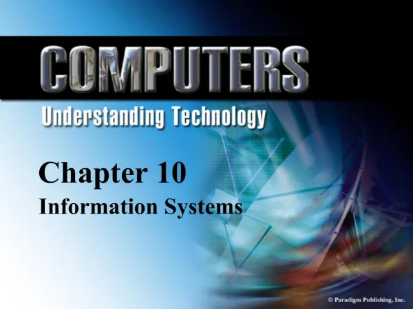 Chapter 10 Information Systems
