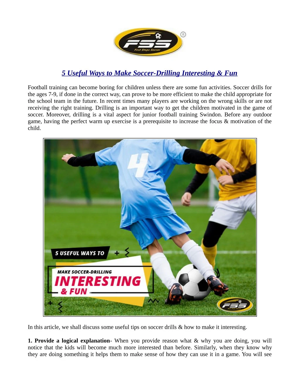 5 useful ways to make soccer drilling interesting