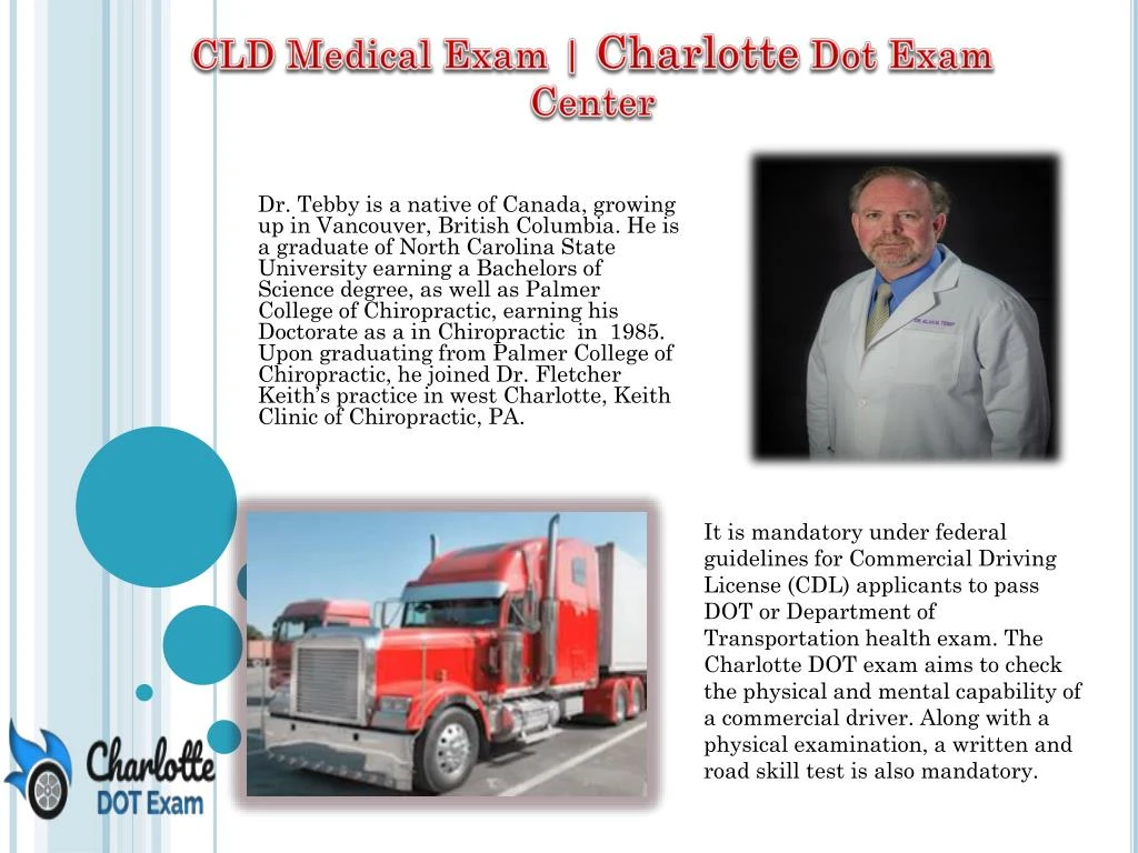 cld medical exam charlotte dot exam center