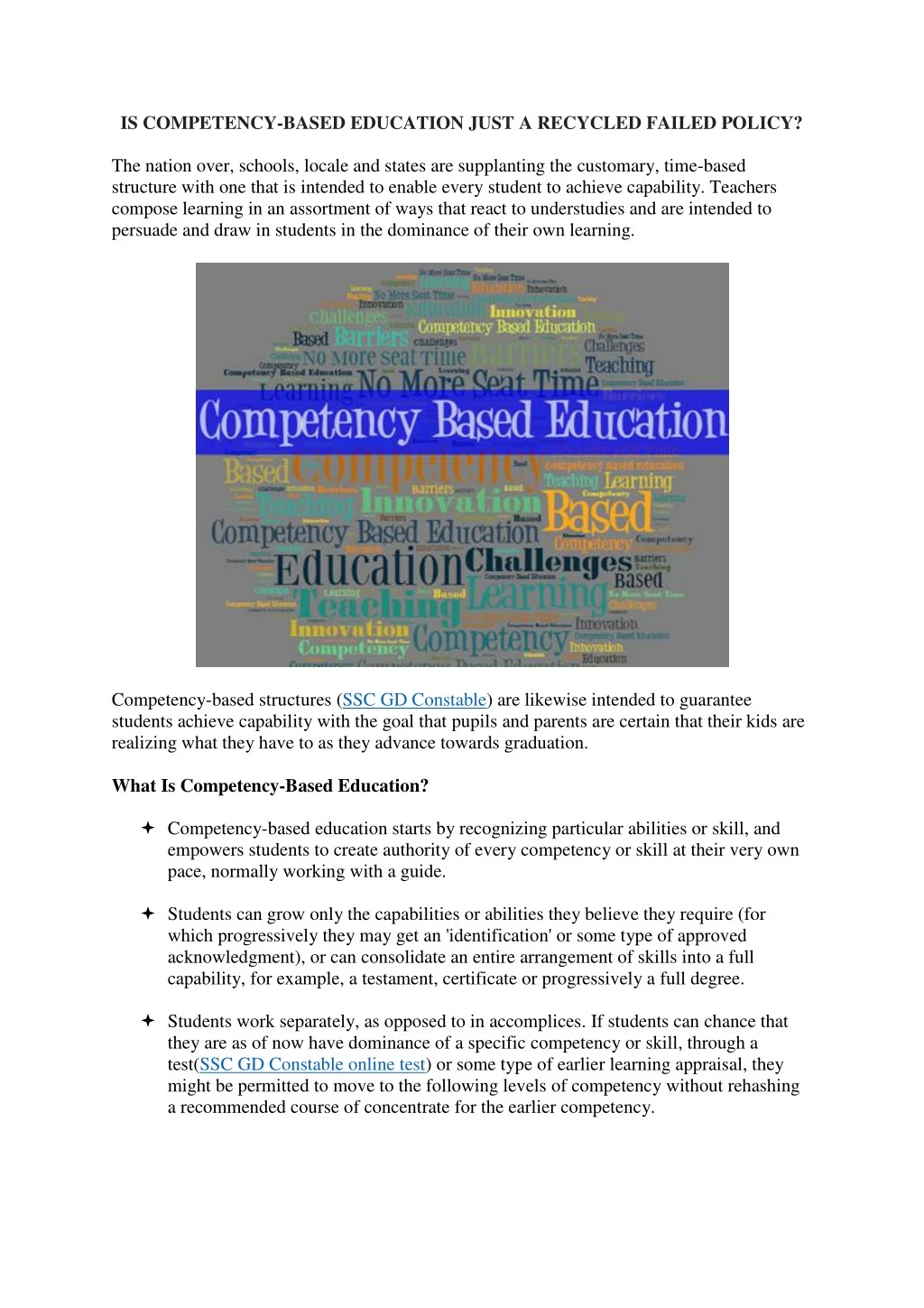 is competency based education just a recycled