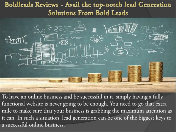 Boldleads - Avail the top-notch lead Generation Solutions From Bold Leads