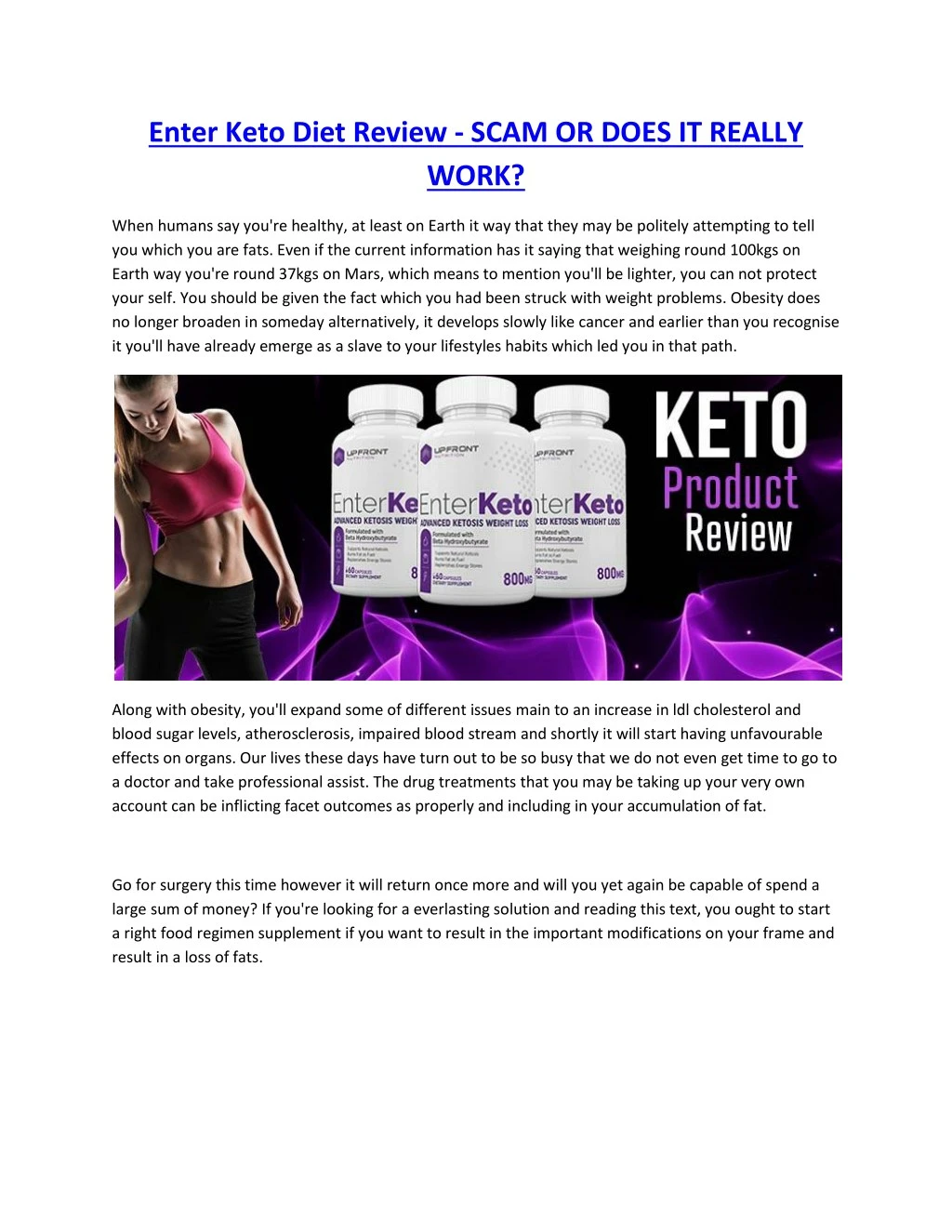 enter keto diet review scam or does it really work