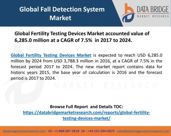 Global Fertility Testing Devices Market is Growing at a Significant Rate in the Forecast Period 2017-2024