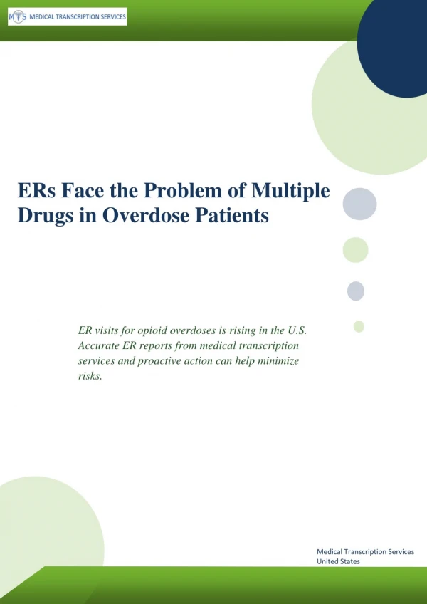 ERs Face the Problem of Multiple Drugs in Overdose Patients