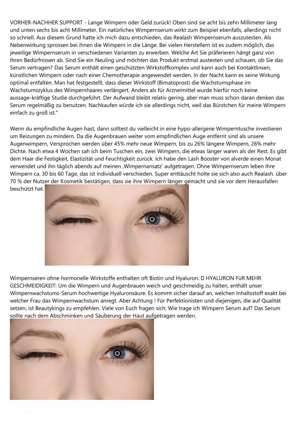 vorher nachher support lange wimpern oder geld