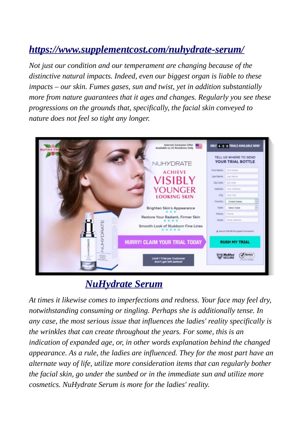 https www supplementcost com nuhydrate serum