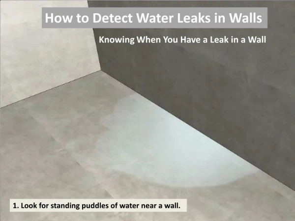 How to Detect Water Damage Leaks in Walls