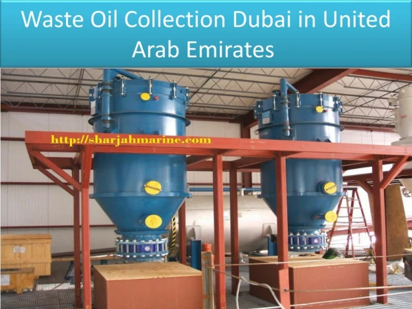 Waste oil Collection in UAE