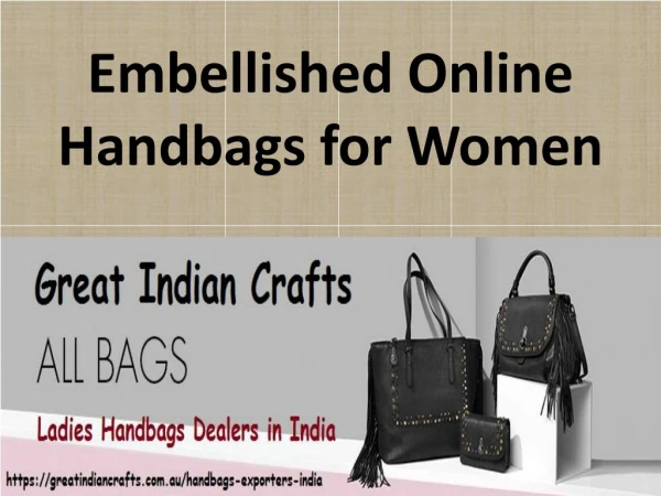 Embellished Online Handbags for Women