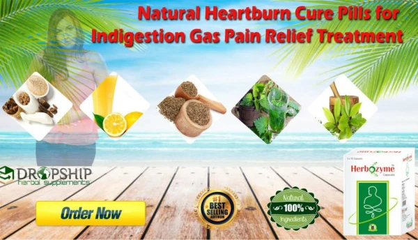 Natural Heartburn Cure Pills for Indigestion Gas Pain Relief Treatment