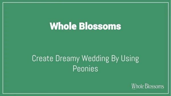 Create a Dreamy Wedding With Bulk Peony Flowers