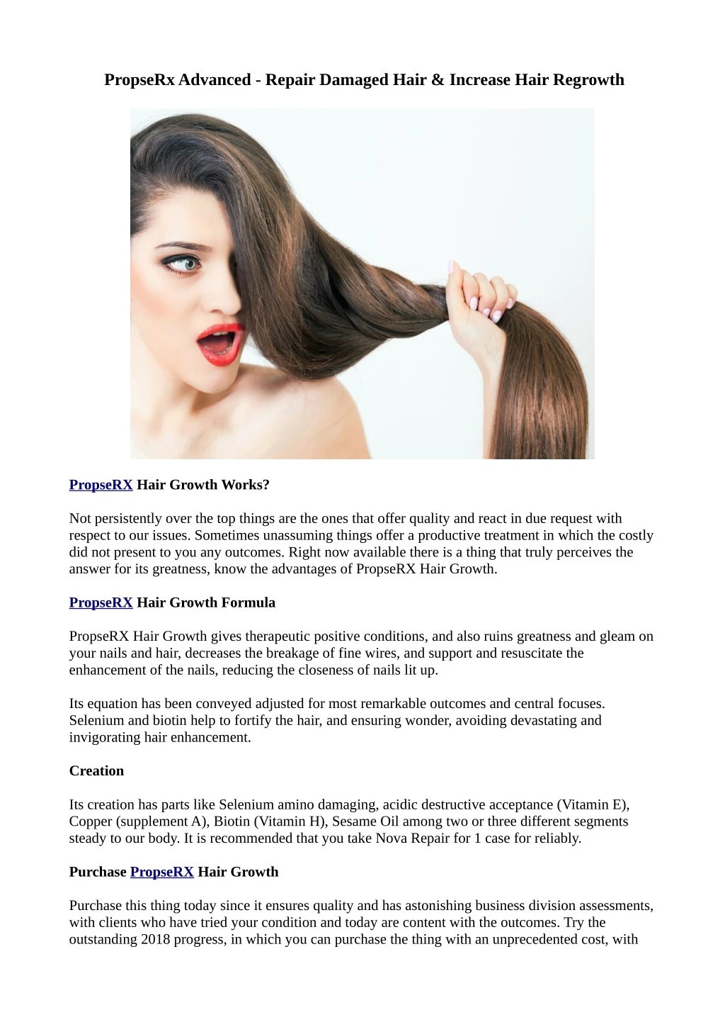 propserx advanced repair damaged hair increase