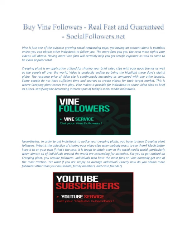 Boost your popularity buying Vine Followers