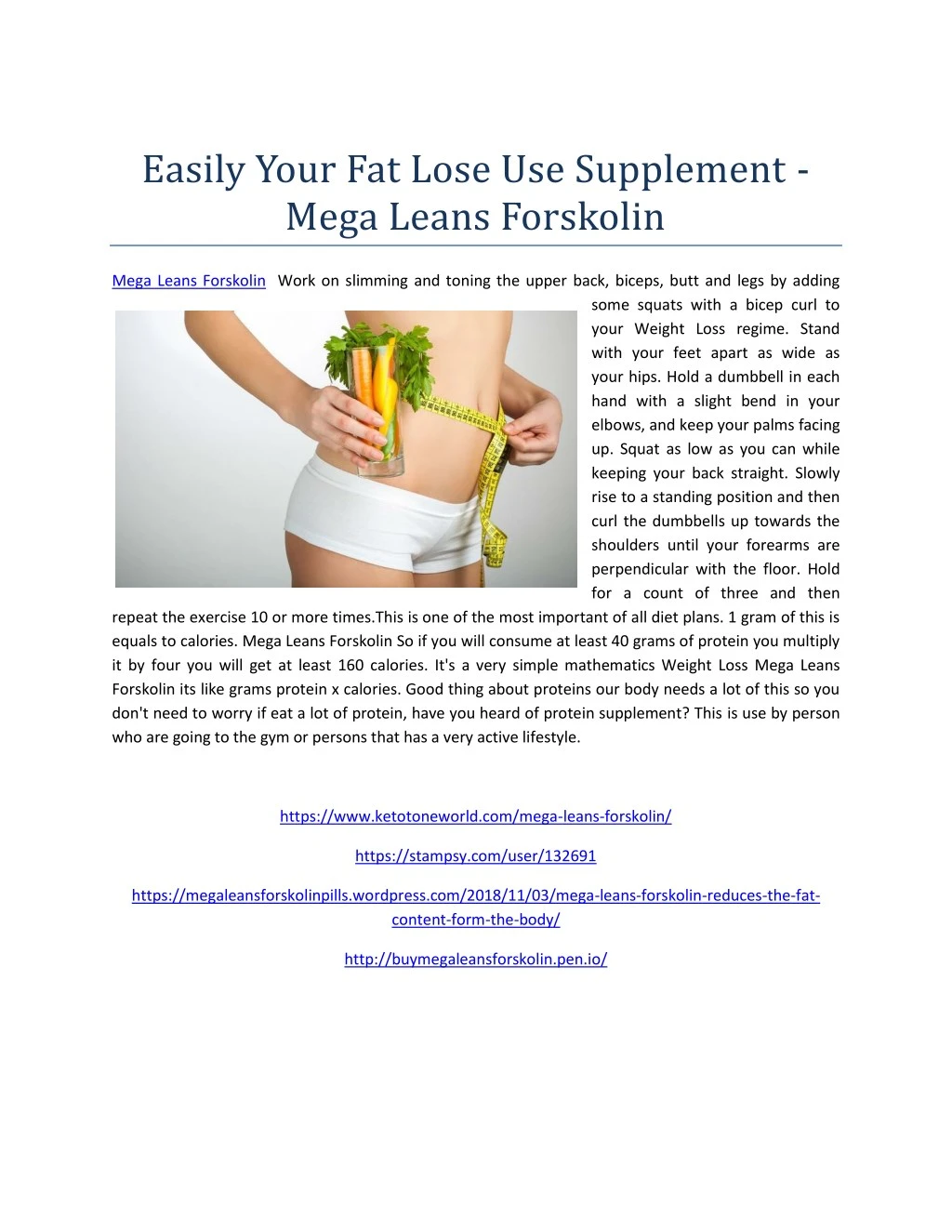 easily your fat lose use supplement mega leans