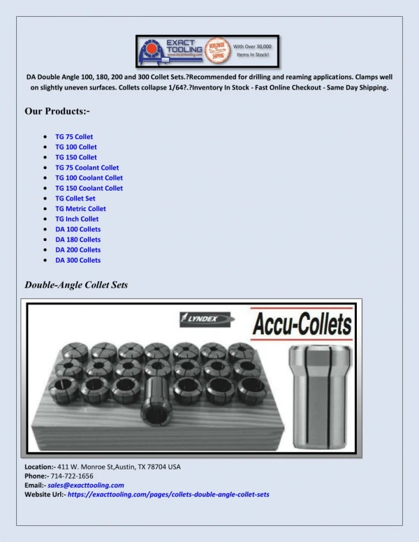 Acura-Flex AF 75 Collets