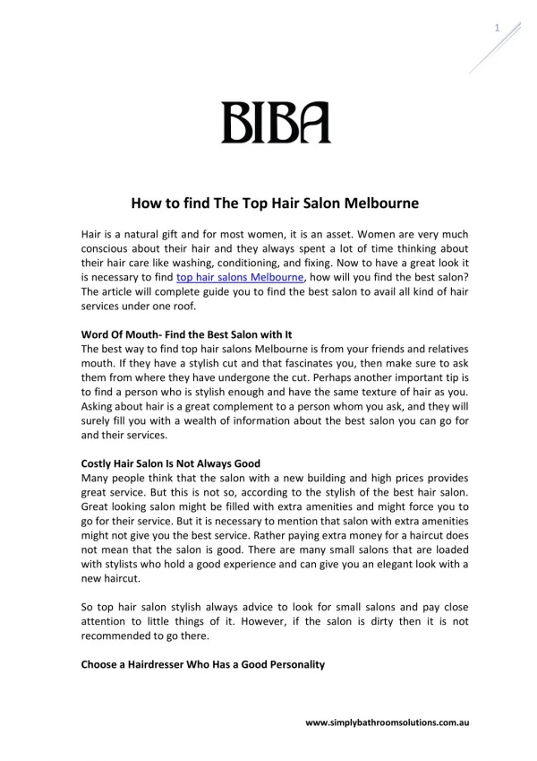 How to find The Top Hair Salon Melbourne