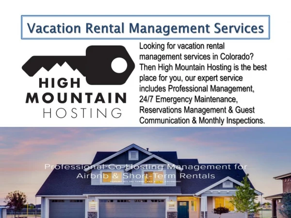 Vacation Rental Management Services | highmountainhosting.com