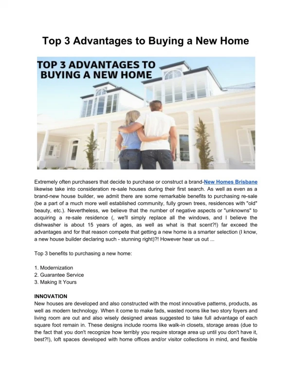 Why TOP 3 ADVANTAGES TO BUYING A NEW HOME Is The Only Skill You Really Need