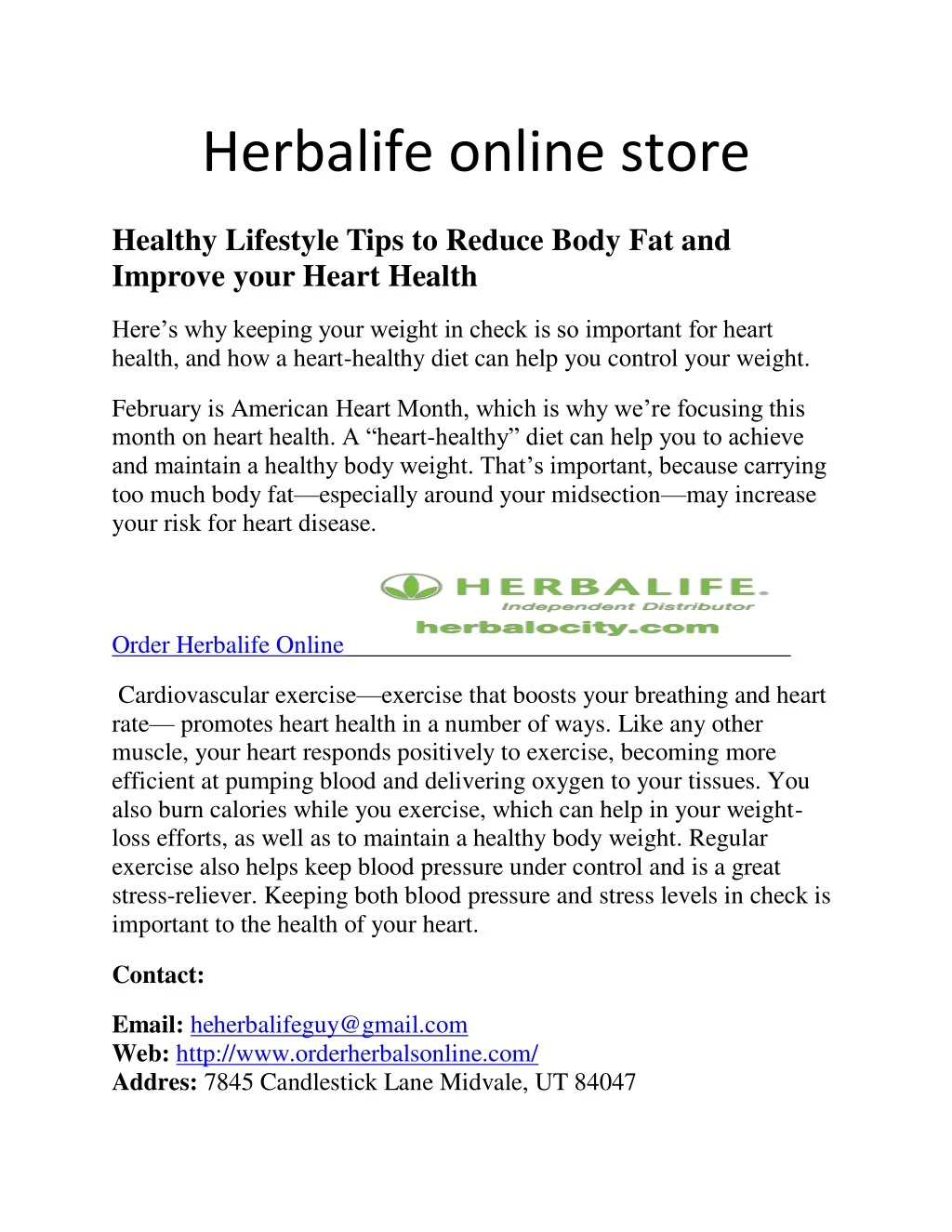 herbalife online store