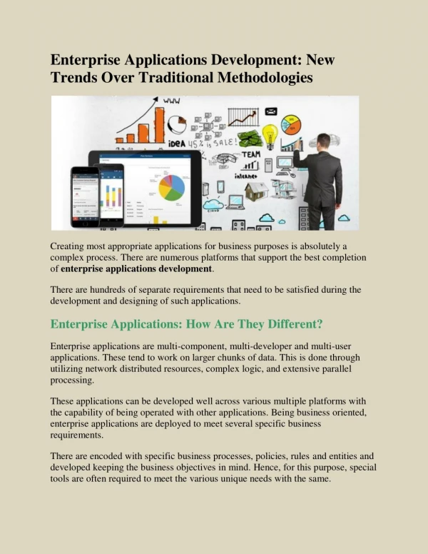 Enterprise Applications Development: New Trends Over Traditional Methodologies