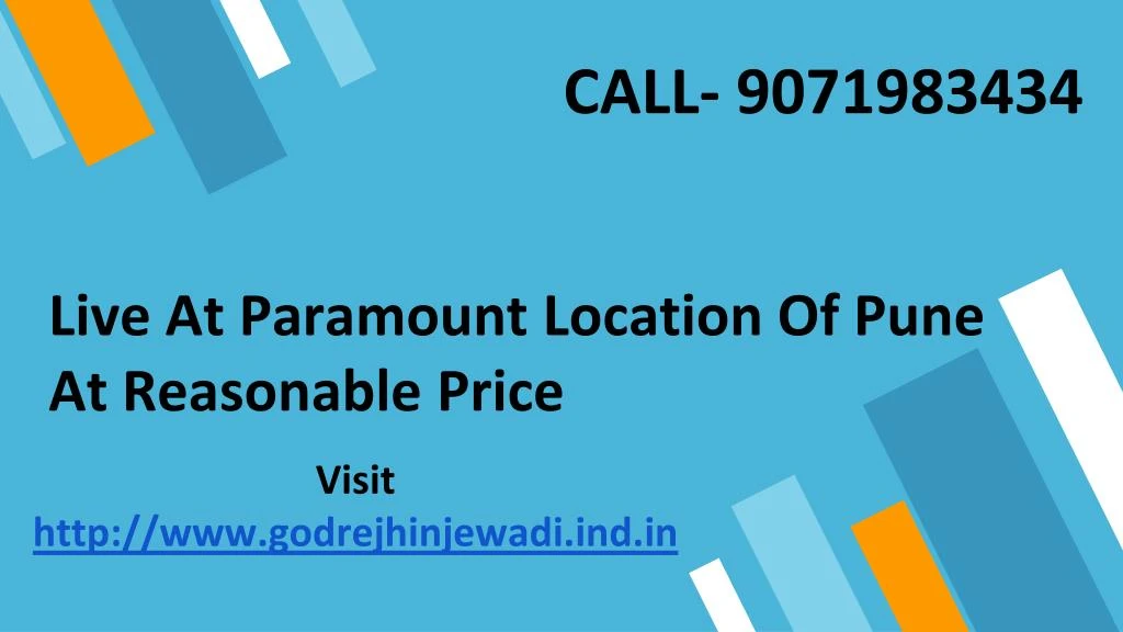 live at paramount location of pune at reasonable price