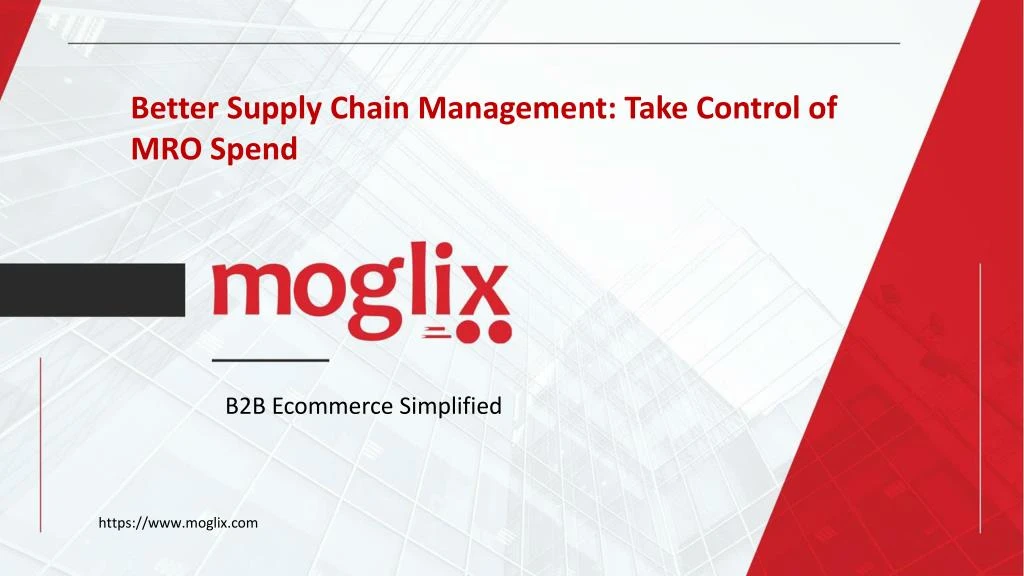 better supply chain management take control